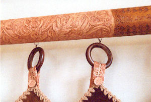 Leather covered curtain rod #2.
